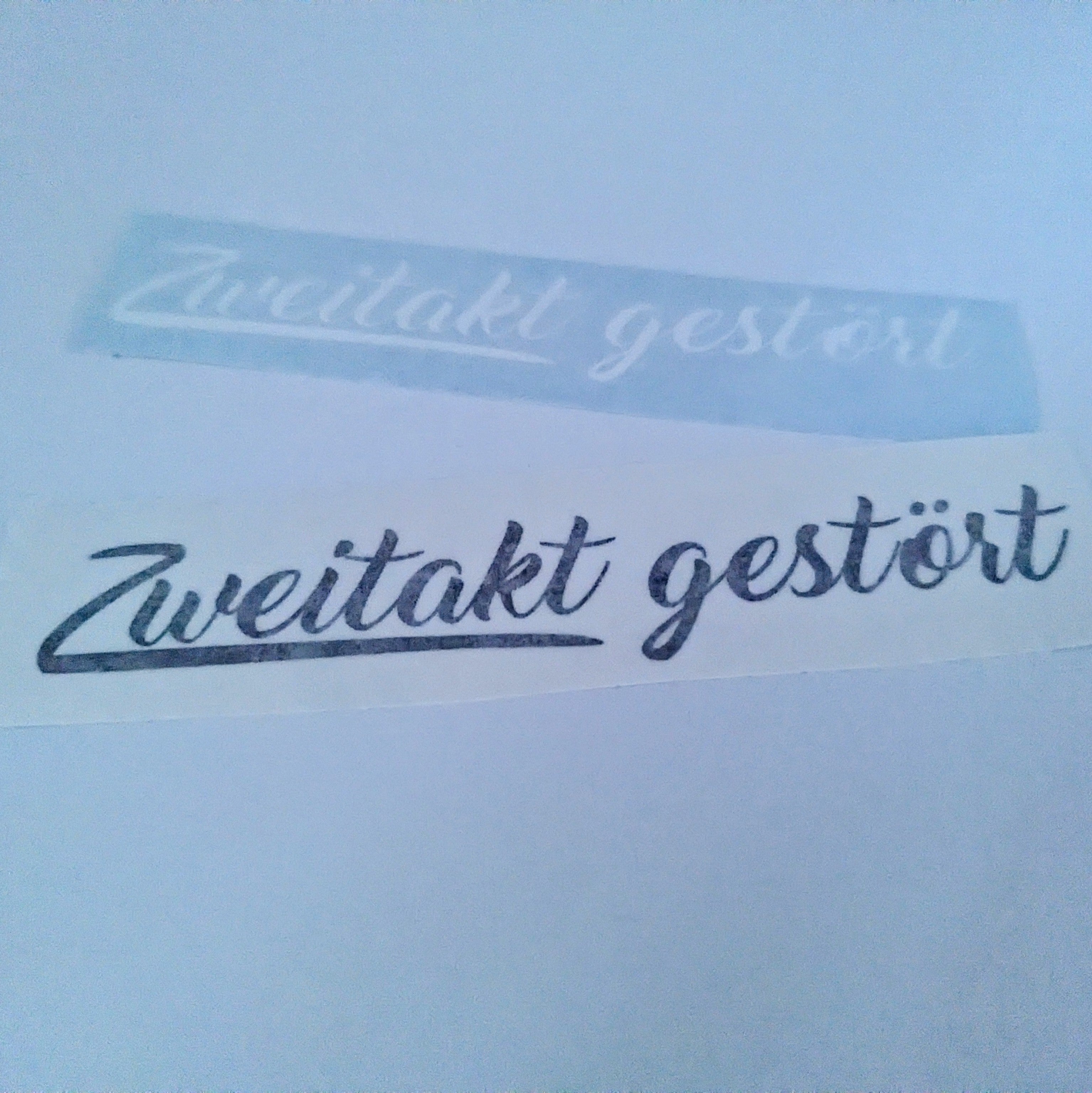 Aufkleber "Zweitakt gestört"